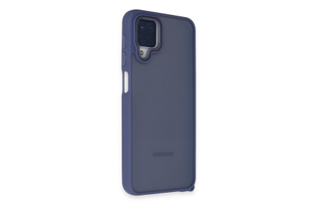 Newface Samsung Galaxy A12 Kılıf Elegant Kapak - Açık Mavi