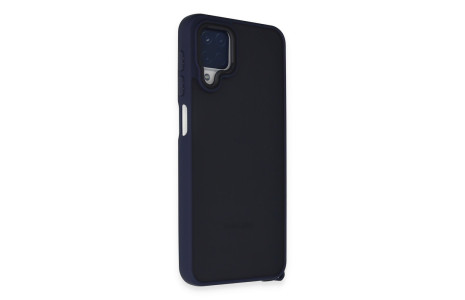 Newface Samsung Galaxy A12 Kılıf Elegant Kapak - Lacivert