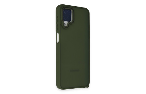 Newface Samsung Galaxy A12 Kılıf Elegant Kapak - Yeşil