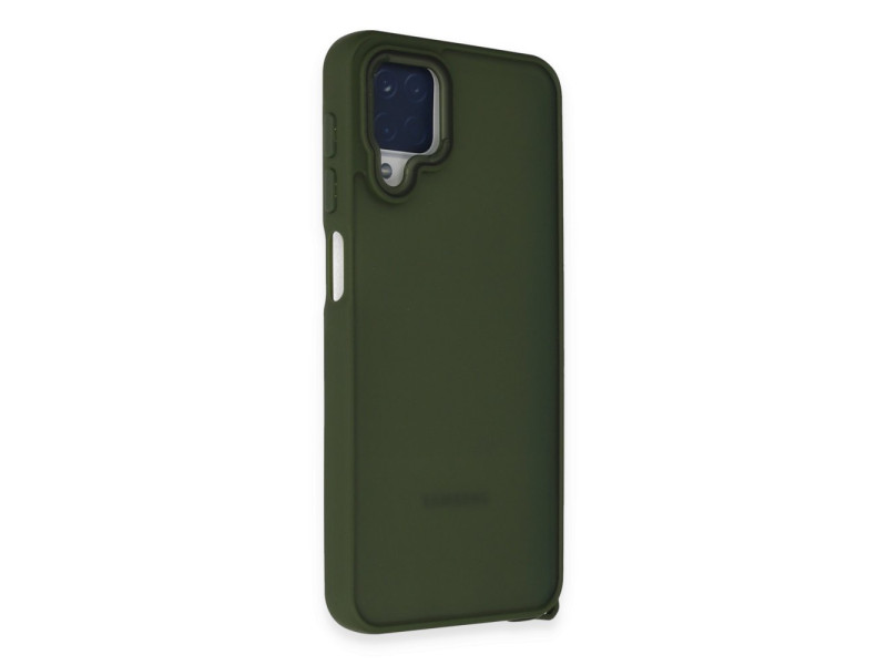 Newface Samsung Galaxy A12 Kılıf Elegant Kapak - Yeşil