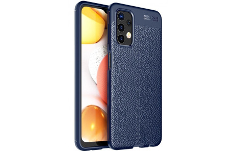Newface Samsung Galaxy A13 4G Kılıf Focus Derili Silikon - Lacivert