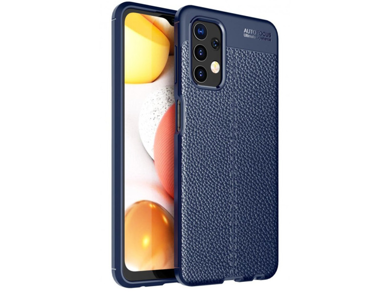Newface Samsung Galaxy A13 4G Kılıf Focus Derili Silikon - Lacivert
