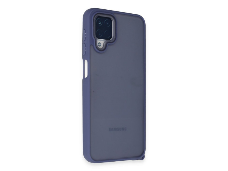 Newface Samsung Galaxy M12 Kılıf Elegant Kapak - Açık Mavi