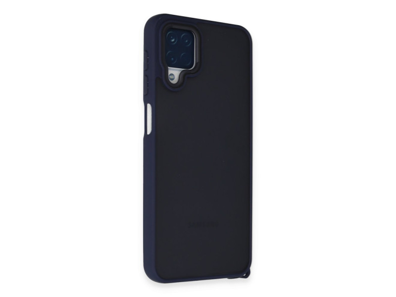 Newface Samsung Galaxy M12 Kılıf Elegant Kapak - Lacivert