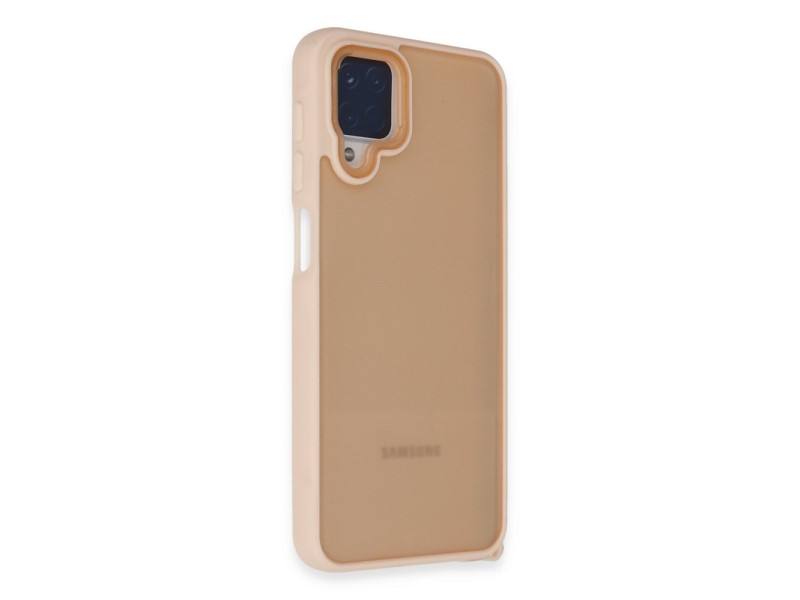 Newface Samsung Galaxy M12 Kılıf Elegant Kapak - Pudra