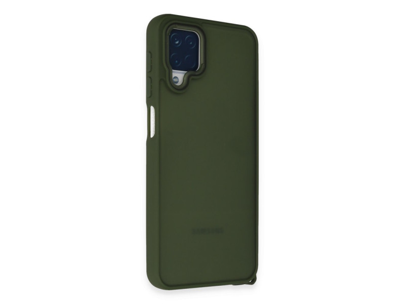Newface Samsung Galaxy M12 Kılıf Elegant Kapak - Yeşil