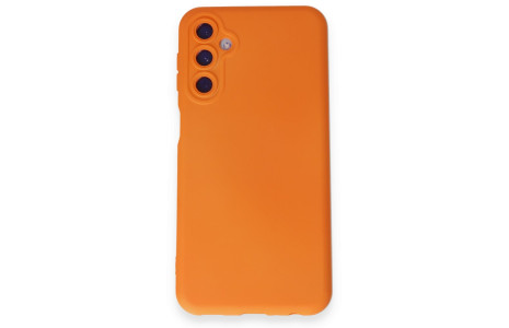 Newface Samsung Galaxy M14 5G Kılıf Nano içi Kadife Silikon - Turuncu