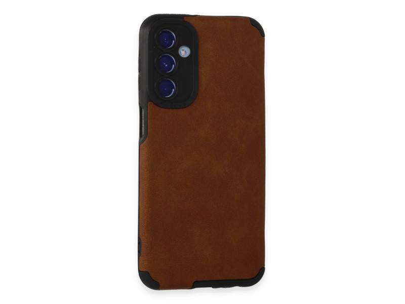 Newface Samsung Galaxy M34 5G Kılıf Loop Deri Silikon - Kahverengi