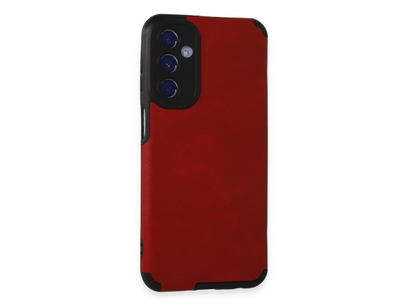 Newface Samsung Galaxy M34 5G Kılıf Loop Deri Silikon - Kırmızı