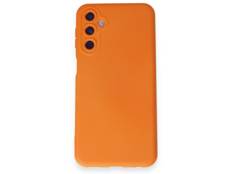 Newface Samsung Galaxy M34 5G Kılıf Nano içi Kadife Silikon - Turuncu