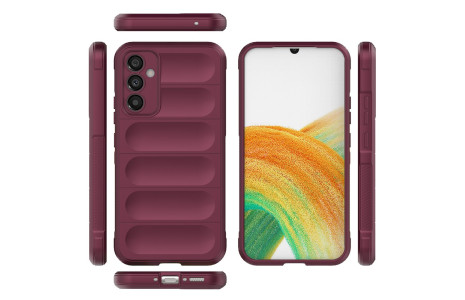 Newface Samsung Galaxy M34 5G Kılıf Optimum Silikon - Bordo