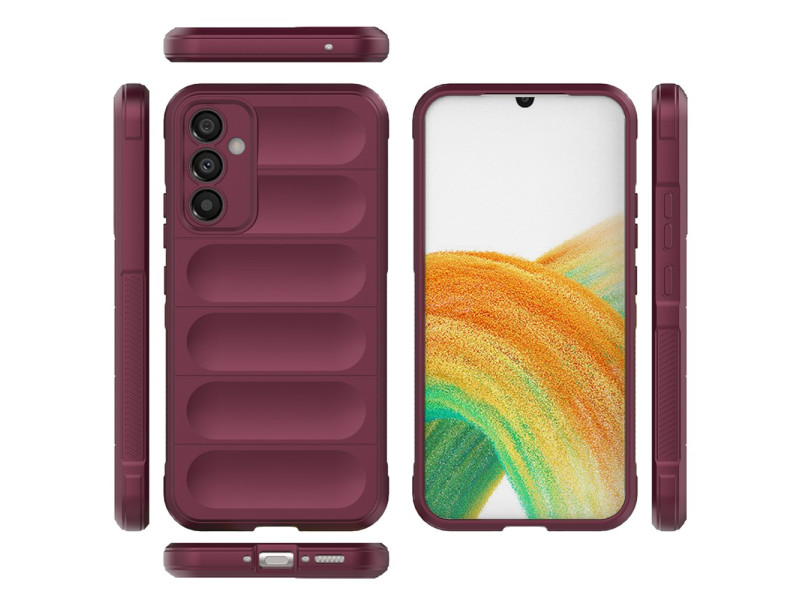 Newface Samsung Galaxy M34 5G Kılıf Optimum Silikon - Bordo