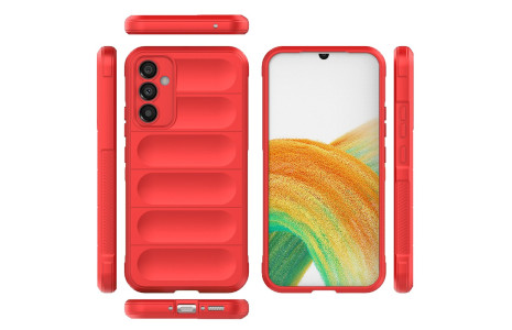 Newface Samsung Galaxy M34 5G Kılıf Optimum Silikon - Kırmızı