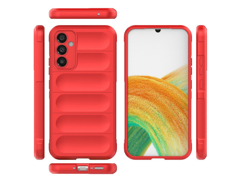 Newface Samsung Galaxy M34 5G Kılıf Optimum Silikon - Kırmızı