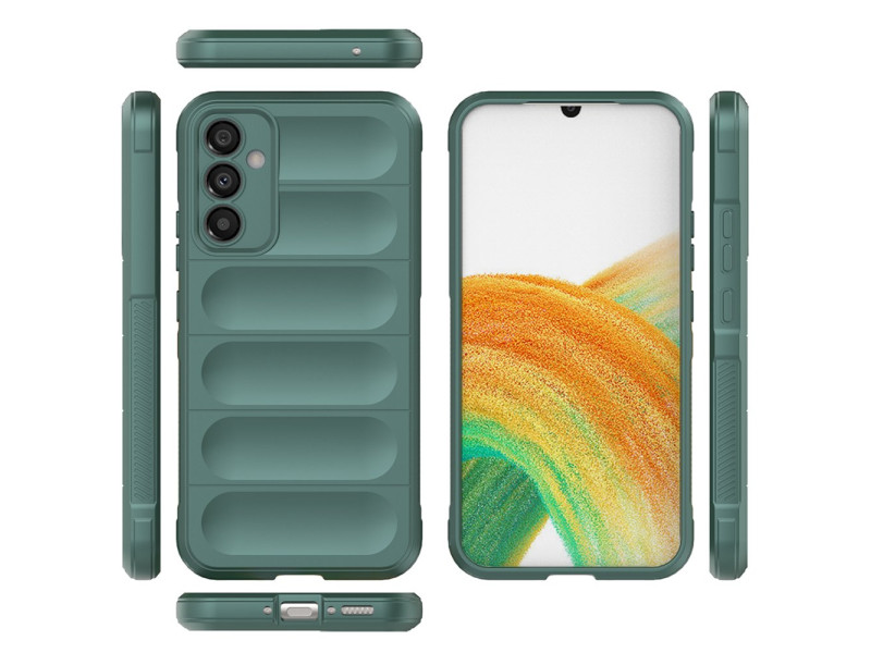 Newface Samsung Galaxy M34 5G Kılıf Optimum Silikon - Koyu Yeşil