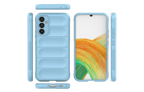 Newface Samsung Galaxy M34 5G Kılıf Optimum Silikon - Sky Blue