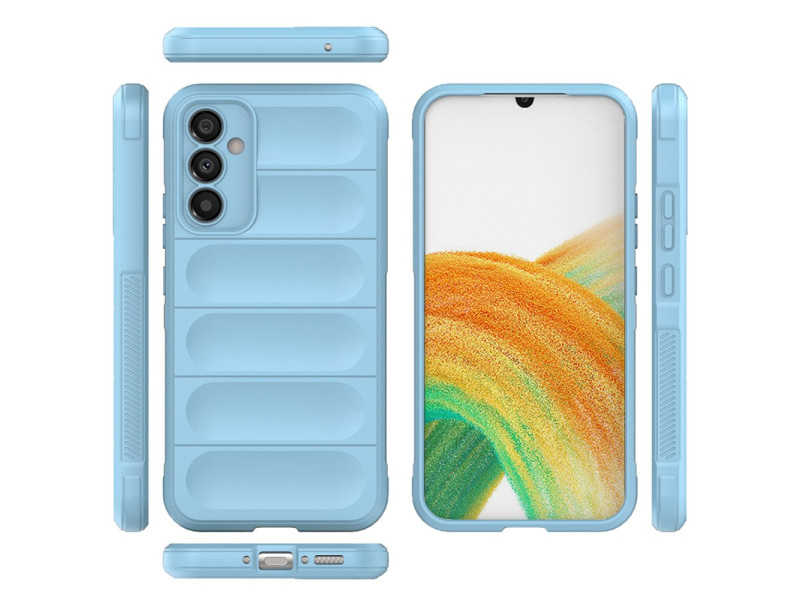 Newface Samsung Galaxy M34 5G Kılıf Optimum Silikon - Sky Blue