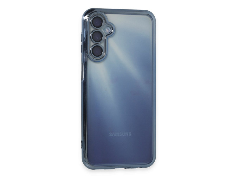 Newface Samsung Galaxy M34 5G Kılıf Razer Lensli Silikon - Açık Mavi