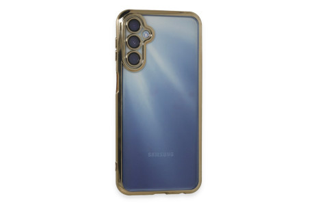 Newface Samsung Galaxy M34 5G Kılıf Razer Lensli Silikon - Gold