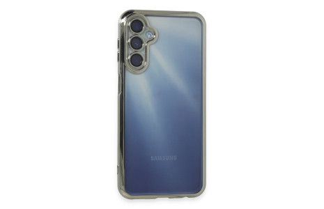 Newface Samsung Galaxy M34 5G Kılıf Razer Lensli Silikon - Gümüş