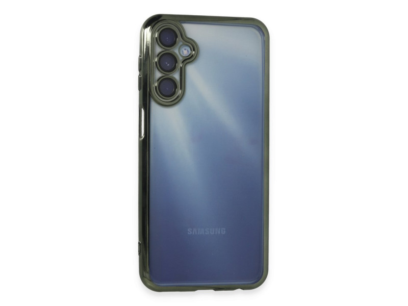 Newface Samsung Galaxy M34 5G Kılıf Razer Lensli Silikon - Yeşil