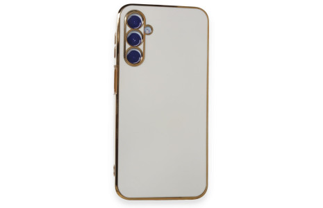 Newface Samsung Galaxy M34 5G Kılıf Volet Silikon - Beyaz