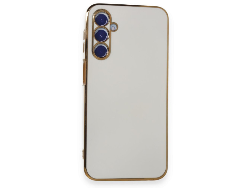 Newface Samsung Galaxy M34 5G Kılıf Volet Silikon - Beyaz