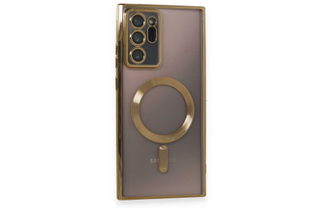 Newface Samsung Galaxy Note 20 Ultra Kılıf Kross Magneticsafe Kapak - Gold