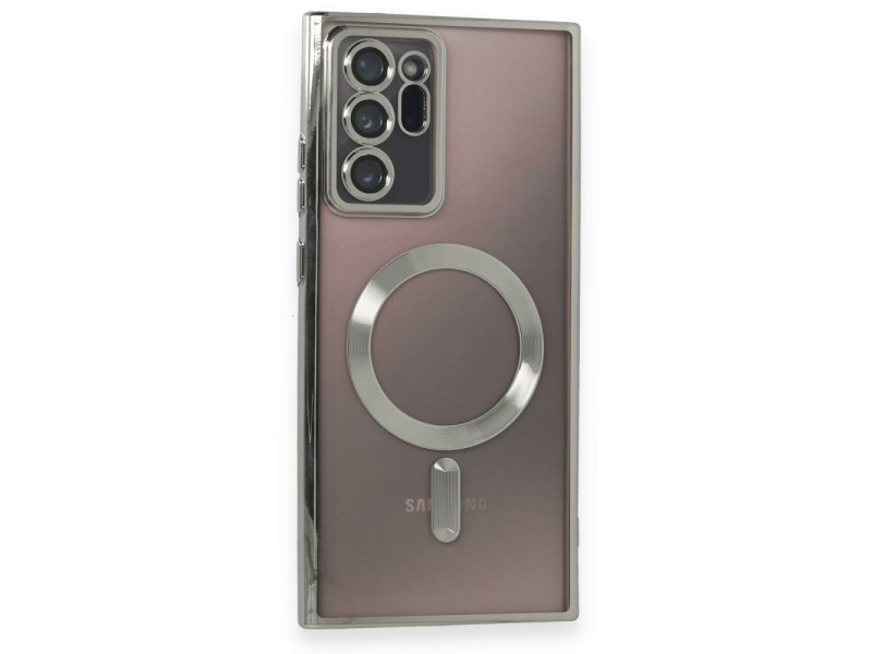 Newface Samsung Galaxy Note 20 Ultra Kılıf Kross Magneticsafe Kapak - Gümüş