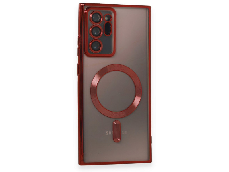 Newface Samsung Galaxy Note 20 Ultra Kılıf Kross Magneticsafe Kapak - Kırmızı