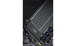 Newface Samsung Galaxy S23 FE Kılıf Focus Derili Silikon - Siyah