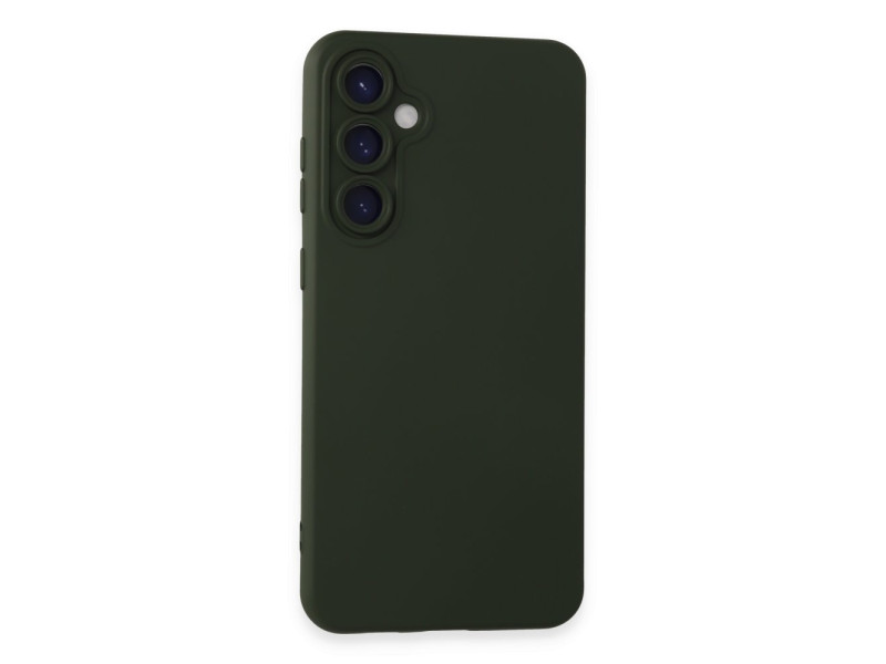 Newface Samsung Galaxy S23 FE Kılıf Nano içi Kadife Silikon - Koyu Yeşil