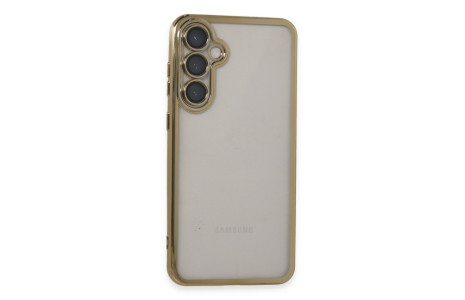Newface Samsung Galaxy S23 FE Kılıf Razer Lensli Silikon - Gold