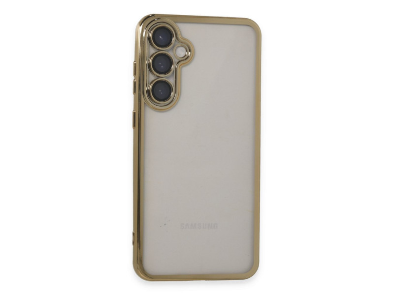 Newface Samsung Galaxy S23 FE Kılıf Razer Lensli Silikon - Gold