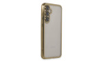 Newface Samsung Galaxy S23 FE Kılıf Razer Lensli Silikon - Gold