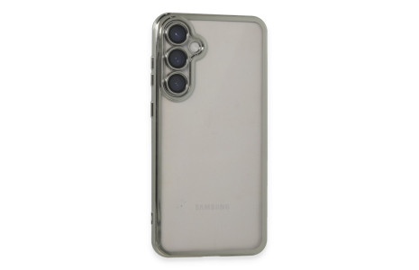 Newface Samsung Galaxy S23 FE Kılıf Razer Lensli Silikon - Gümüş