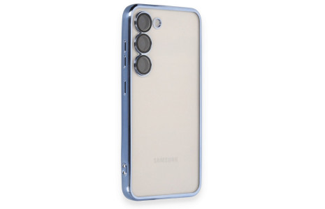 Newface Samsung Galaxy S24 Kılıf Razer Lensli Silikon - Açık Mavi