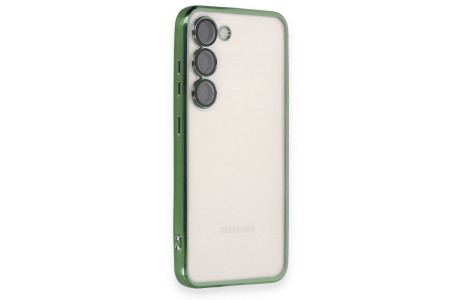 Newface Samsung Galaxy S24 Kılıf Razer Lensli Silikon - Yeşil