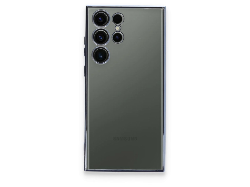 Newface Samsung Galaxy S24 Ultra Kılıf Razer Lensli Silikon - Açık Mavi