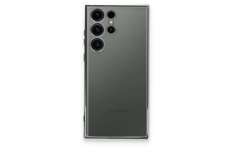 Newface Samsung Galaxy S24 Ultra Kılıf Razer Lensli Silikon - Gümüş