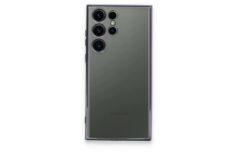 Newface Samsung Galaxy S24 Ultra Kılıf Razer Lensli Silikon - Mor