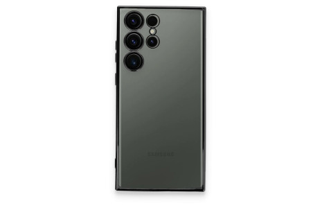 Newface Samsung Galaxy S24 Ultra Kılıf Razer Lensli Silikon - Siyah