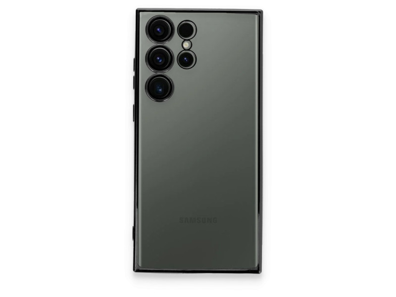 Newface Samsung Galaxy S24 Ultra Kılıf Razer Lensli Silikon - Siyah