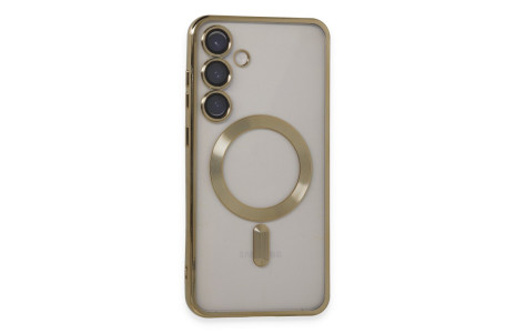 Newface Samsung Galaxy S24 Kılıf Kross Magneticsafe Kapak - Gold