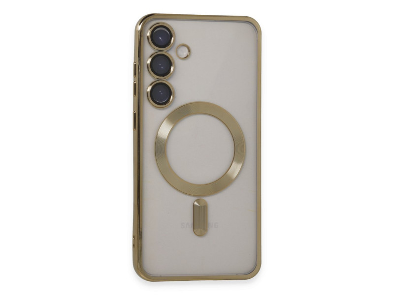 Newface Samsung Galaxy S24 Kılıf Kross Magneticsafe Kapak - Gold