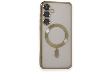 Newface Samsung Galaxy S24 Plus Kılıf Kross Magneticsafe Kapak - Gold