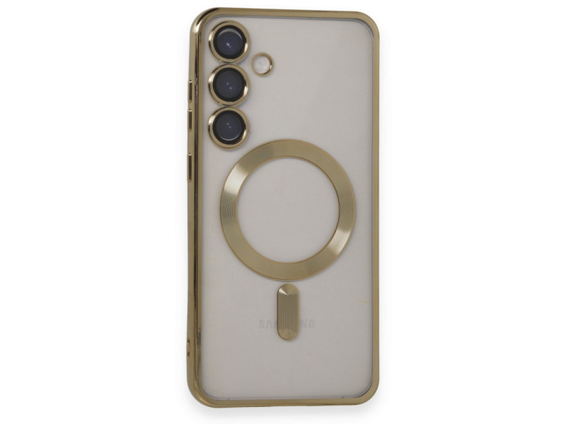 Newface Samsung Galaxy S24 Plus Kılıf Kross Magneticsafe Kapak - Gold