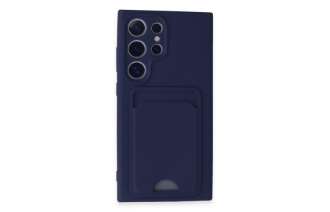 Newface Samsung Galaxy S24 Ultra Kılıf Kelvin Kartvizitli Silikon - Lacivert