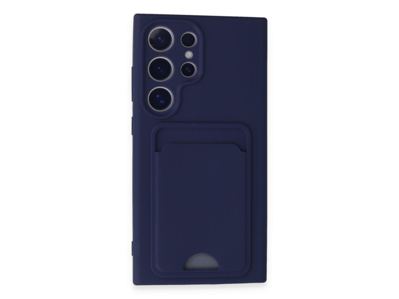 Newface Samsung Galaxy S24 Ultra Kılıf Kelvin Kartvizitli Silikon - Lacivert