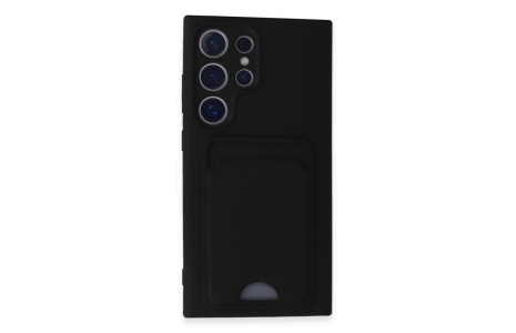 Newface Samsung Galaxy S24 Ultra Kılıf Kelvin Kartvizitli Silikon - Siyah